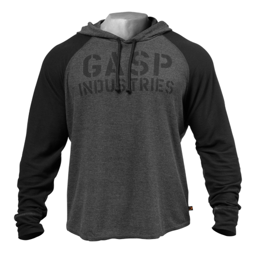 GASP Thermal LS Hoodie - Graphite Melange - Medium - Thermal LS Hoodie at MySupplementShop by Gasp