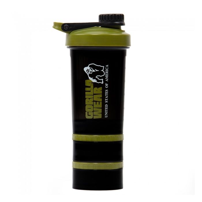 Gorilla Wear Shaker 2 GO - Black/Army Green - 760ml - Shaker at MySupplementShop by Gorilla Wear