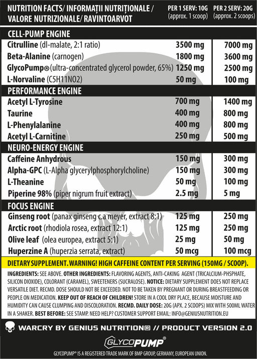 Genius Nutrition Warcry 400g Electric Fruits - Sports Supplements at MySupplementShop by Genius