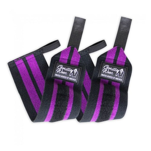 Gorilla Wear Womens Wrist Wraps - Black/Purple - Pair - Wrist Wraps at MySupplementShop by Gorilla Wear